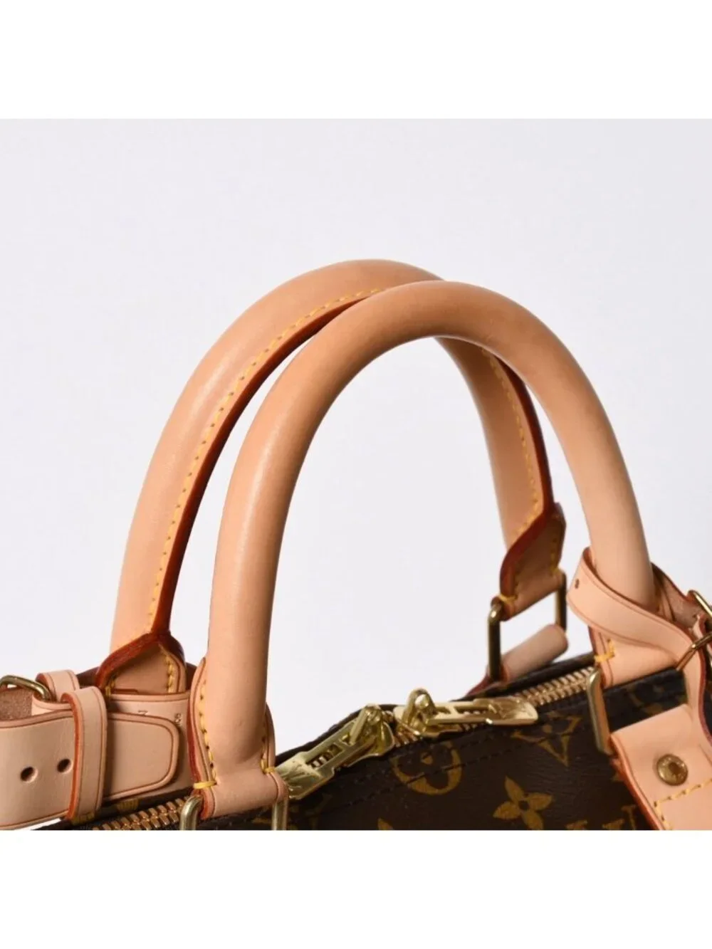 Louis Vuitton Keepall 50 Boston Bag Leather Monogram Gold